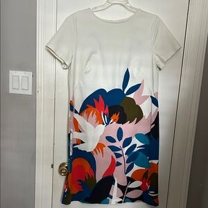 Boden island dove shift dress size 12 Preowned good condition- see pics